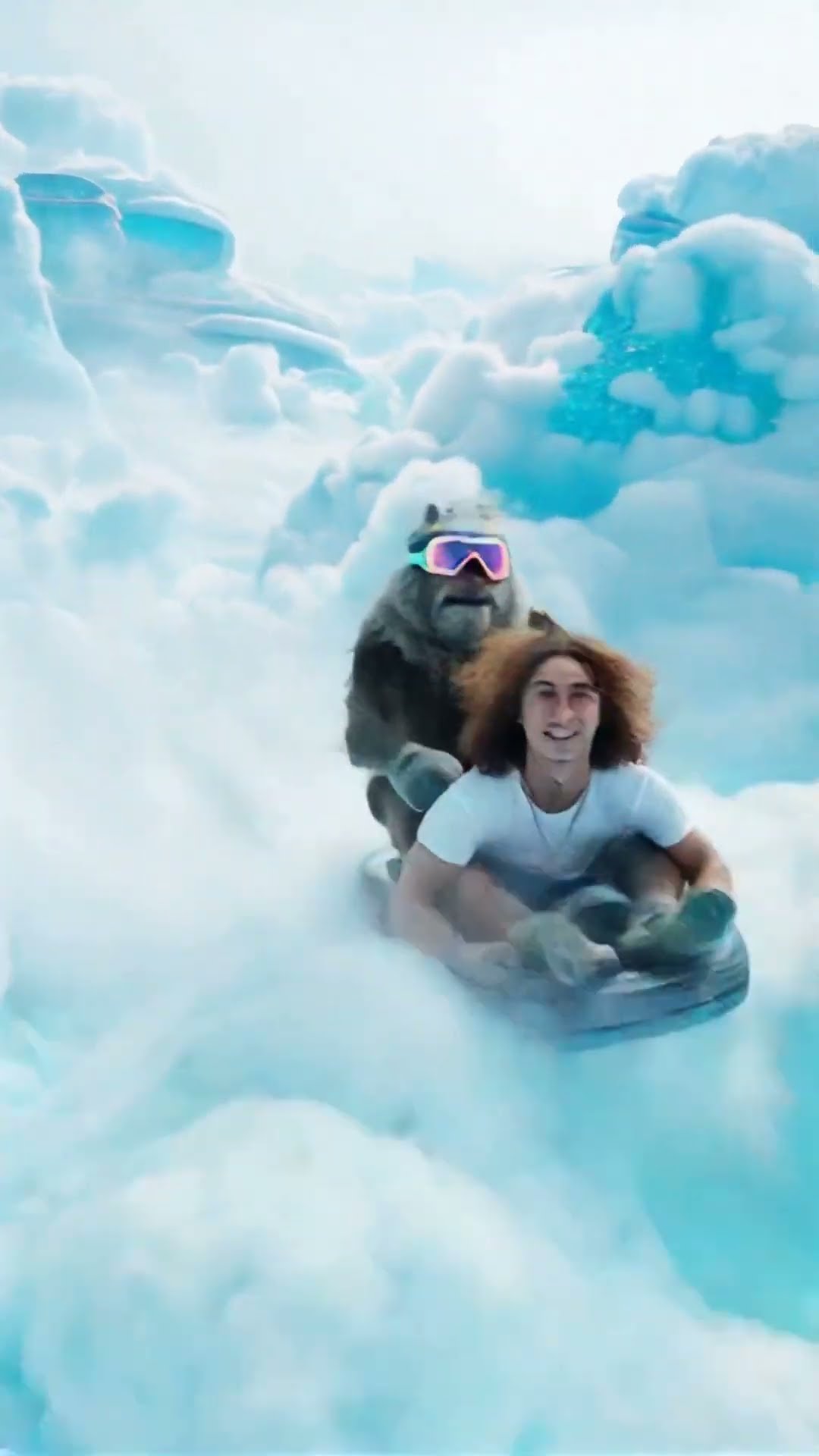 Snow Tubing with a YETI!?